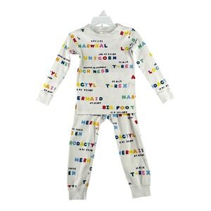 Hanna Andersson Kids Organic Cotton Pajama Set Mythical‎ Creatures Size 3 Unisex